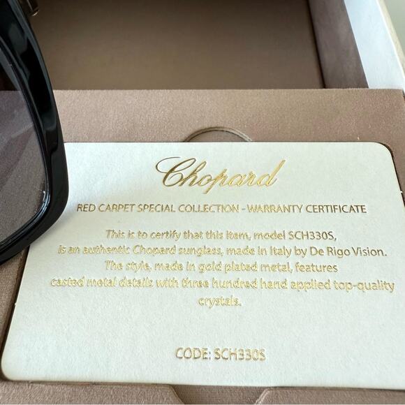 NWT!!! Chopard sunglasses special collection SCH330S Authentic Retail 2500$ - Picture 11 of 11